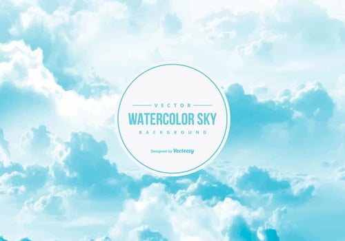 Watercolor Sky Background vector