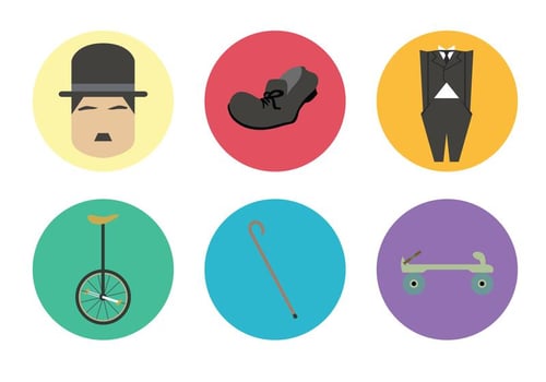 Retro Silent Movie Elements Vector