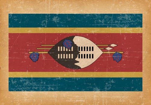 Grunge Flag of Swaziland vector