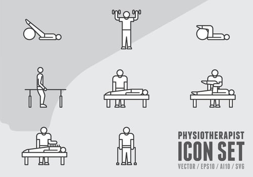 Physiotherapy Icons vector