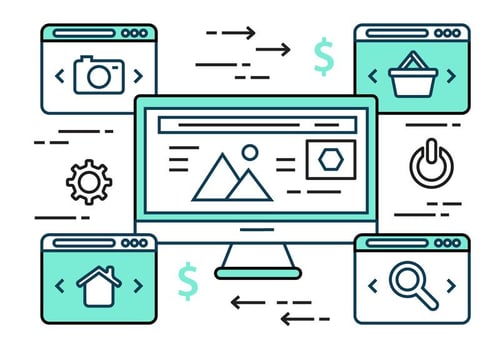 Free Flat Design Linear Vector Icon Set