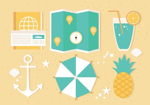 Free Summer Travel Vector Illustration