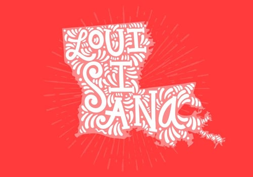 Louisiana State Lettering vector
