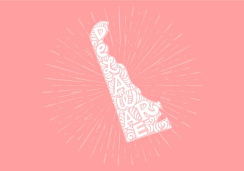 Delaware state lettering vector