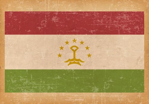 Grunge Flag of Tajikistani vector