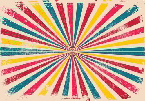 Colorful Grunge Sunburst Background vector