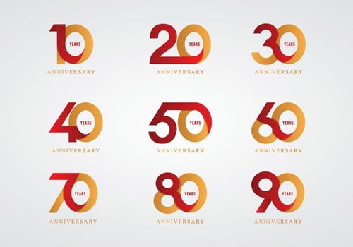 Anniversaire Logo Vector