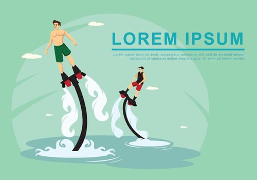 Professional Fly Boarding Vector 