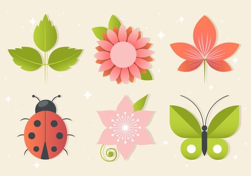 Free Floral Greeting Vector Elements