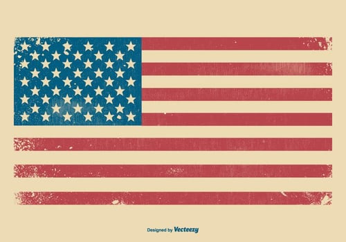 American Grunge Flag Background vector