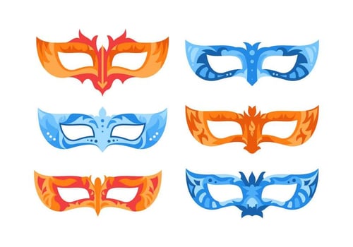 Free Unique Masquerade Ball Vectors