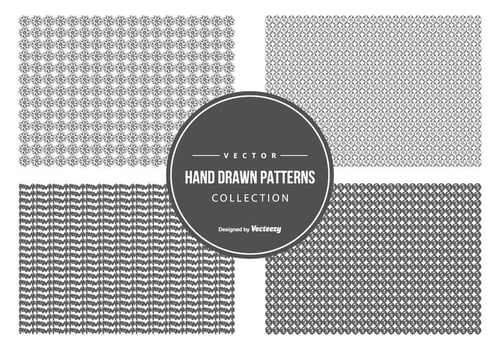 Cute Hand Drawn Pattern Collection vector