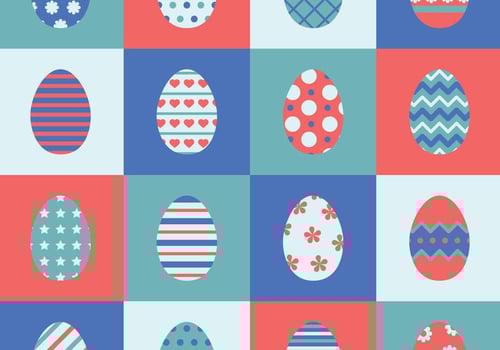 Set Of 16 Easter Eggs vector