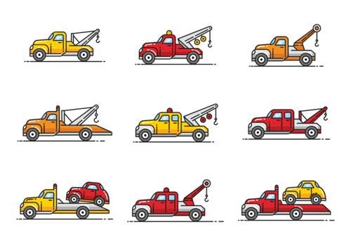 Towing Icons Vector