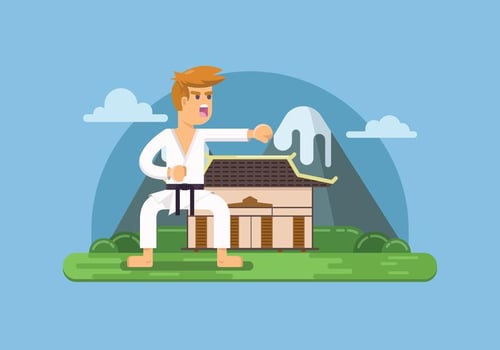Martial Arts Illustration vector