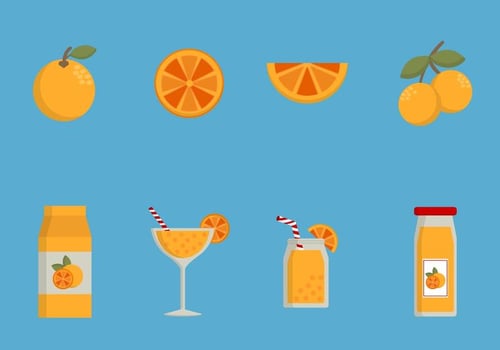 Flat Orange Vectors