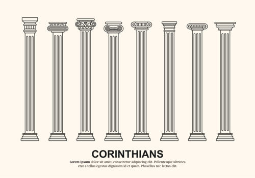 Corinthian Columns Vector
