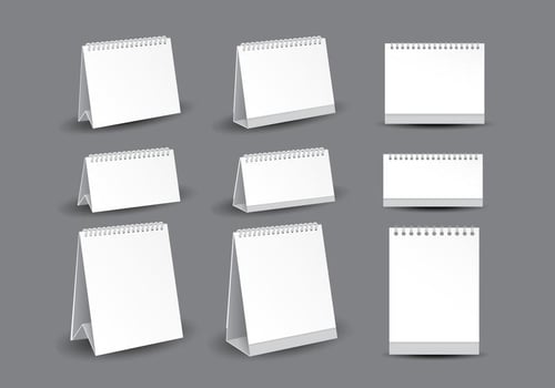 Blank Desktop Calendar Template Vectors