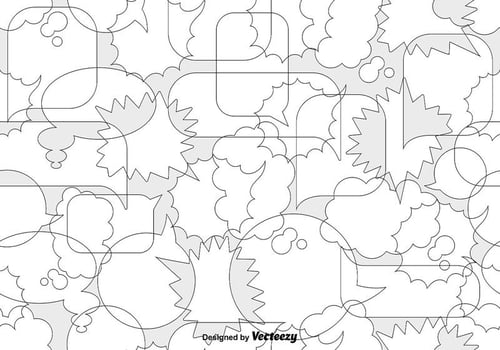 Vector Speech Bubbles Seamless Pattern