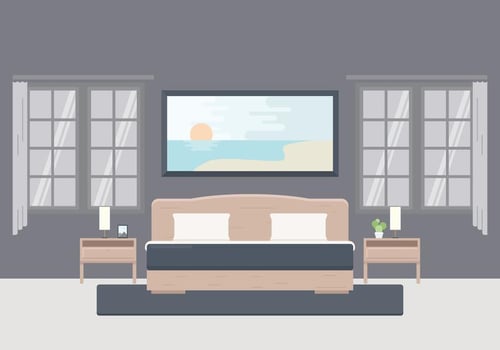 Free Illustration of Bedroom With Furniture vector