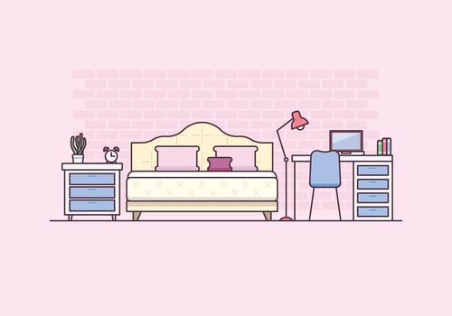 Free Girl Room Illustration vector