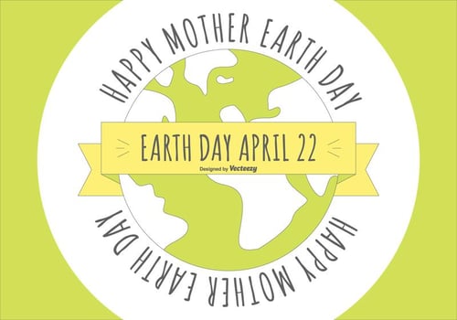 Flat Style Happy Earth Day Illustration vector