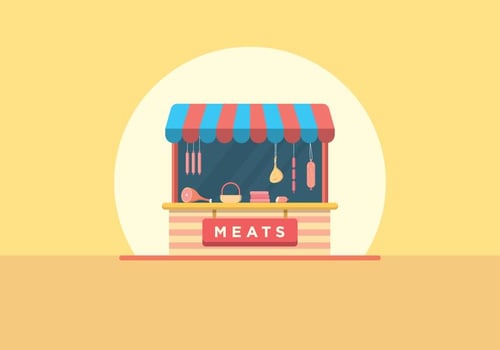 Butcher and Charcuterie Shop vector