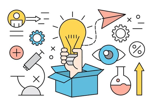 Free Linear Startup Vector Elements
