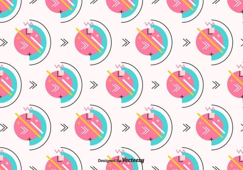 Retro Geometric Vector Pattern
