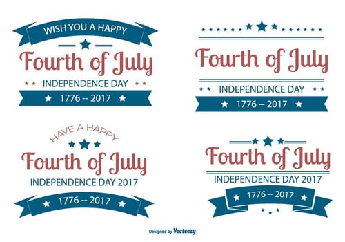 Fourth of July Label Collection vector