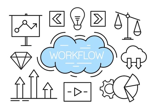 Linear Business Icons vector
