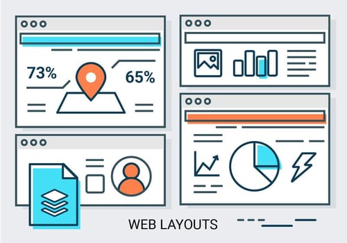 Free Linear Web Layout Vector Background