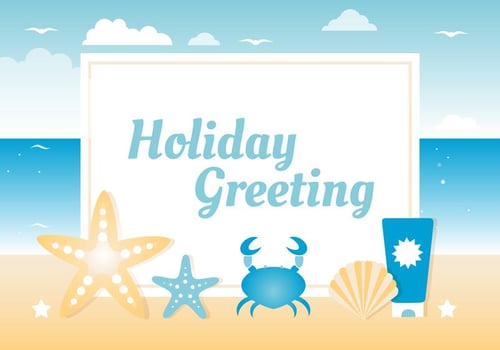 Free Summer Traveling Template Background vector