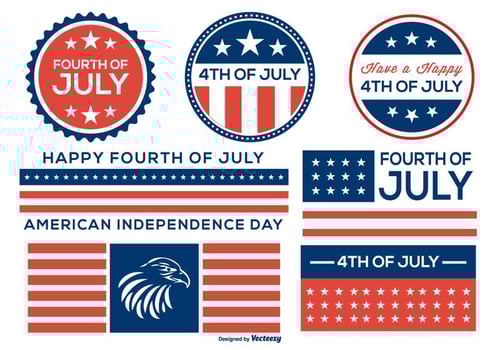 Fourth of July Badge and Label Collection vector