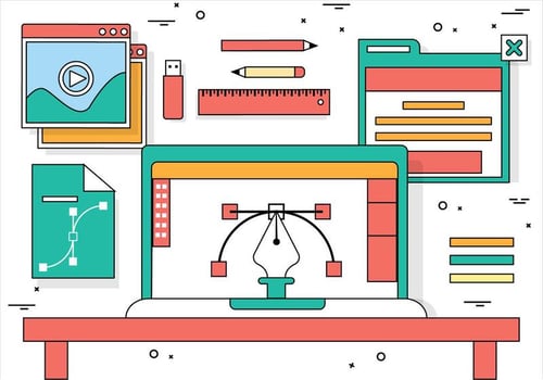 Free Flat Design Vector Desktop Elements