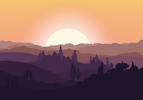 Beautiful Tuscany Landscape vector