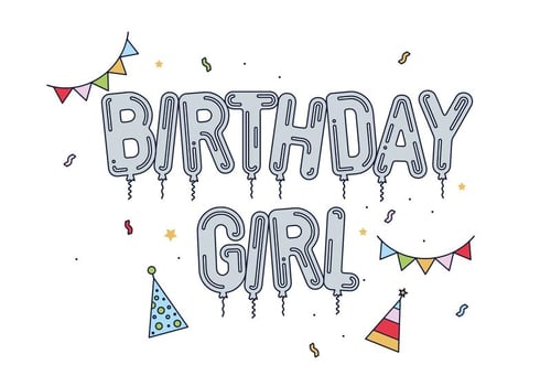 Free Birthday Girl Vector