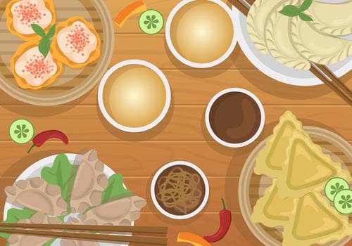Dumplings For Dinner Vector