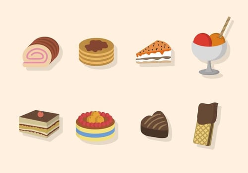 Flat Dessert Vectors