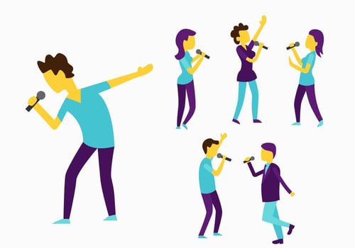 Vector People Singing 