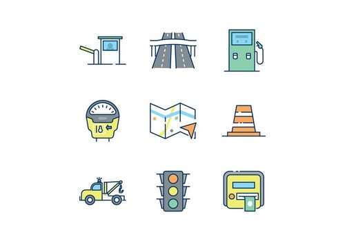 Free Road Traffic Icons vector