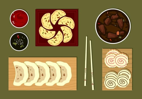 Beef Dumplings Free Vector