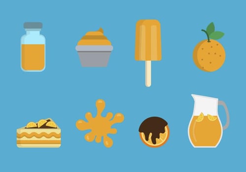 Flat Orange Vectors