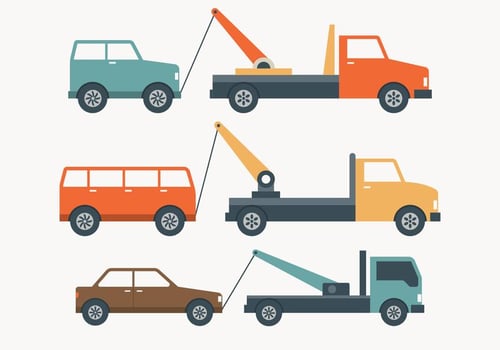 Towing Truck Simple Illustration vector