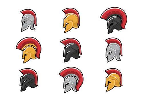 Greek Corinthian Helmet  vector