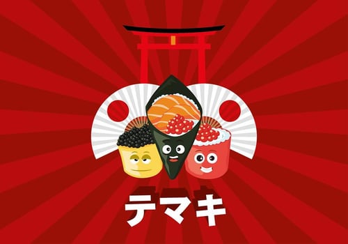 Temaki Cartoon Free Vector
