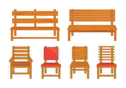 Wooden Lawn Chair Vectors