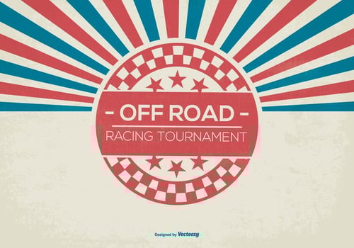 Retro Style Offroad Racing Illustration vector