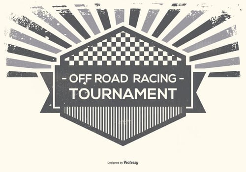 Offroad Racing Retro Style Illustration vector