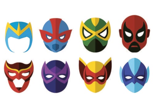 Vector Of Super Hero Masks